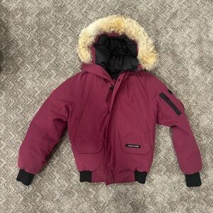 Canada Goose Maroon Jacket with Black Accents - Children’s XL